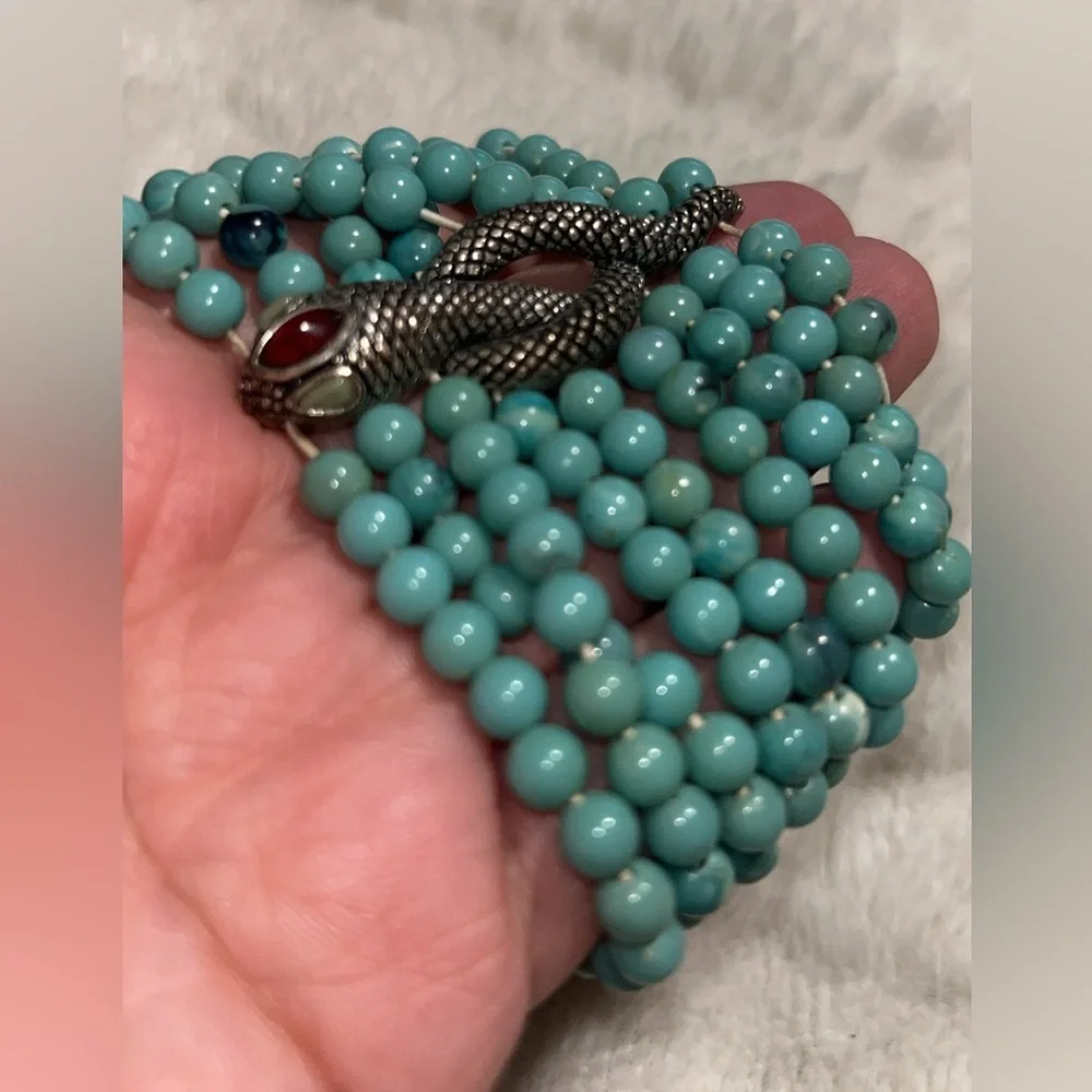 Beaded Bracelet with Snake